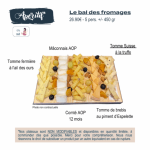 LE BAL DES FROMAGES – 26.90€ – 4 à 6 pers.