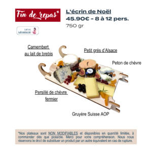 L&rsquo;ÉCRIN DE NOËL – 45 .90€ – 8 à 12 personnes
