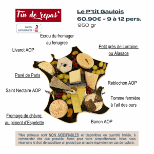 LE P’TIT GAULOIS – 60.90€ – 9 à 12 pers.