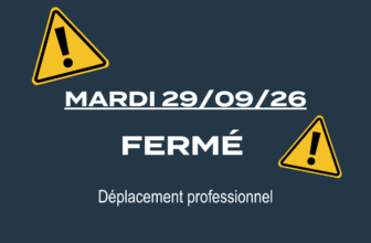 Fermeture exceptionnelle MARDI 29 Septembre2026
